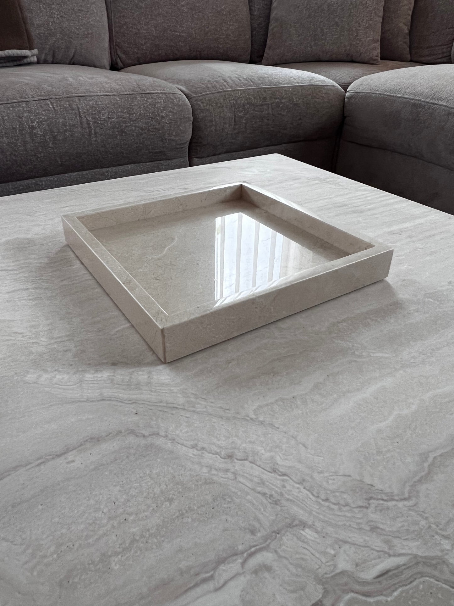 Dienblad marmer beige,30cmx30cm