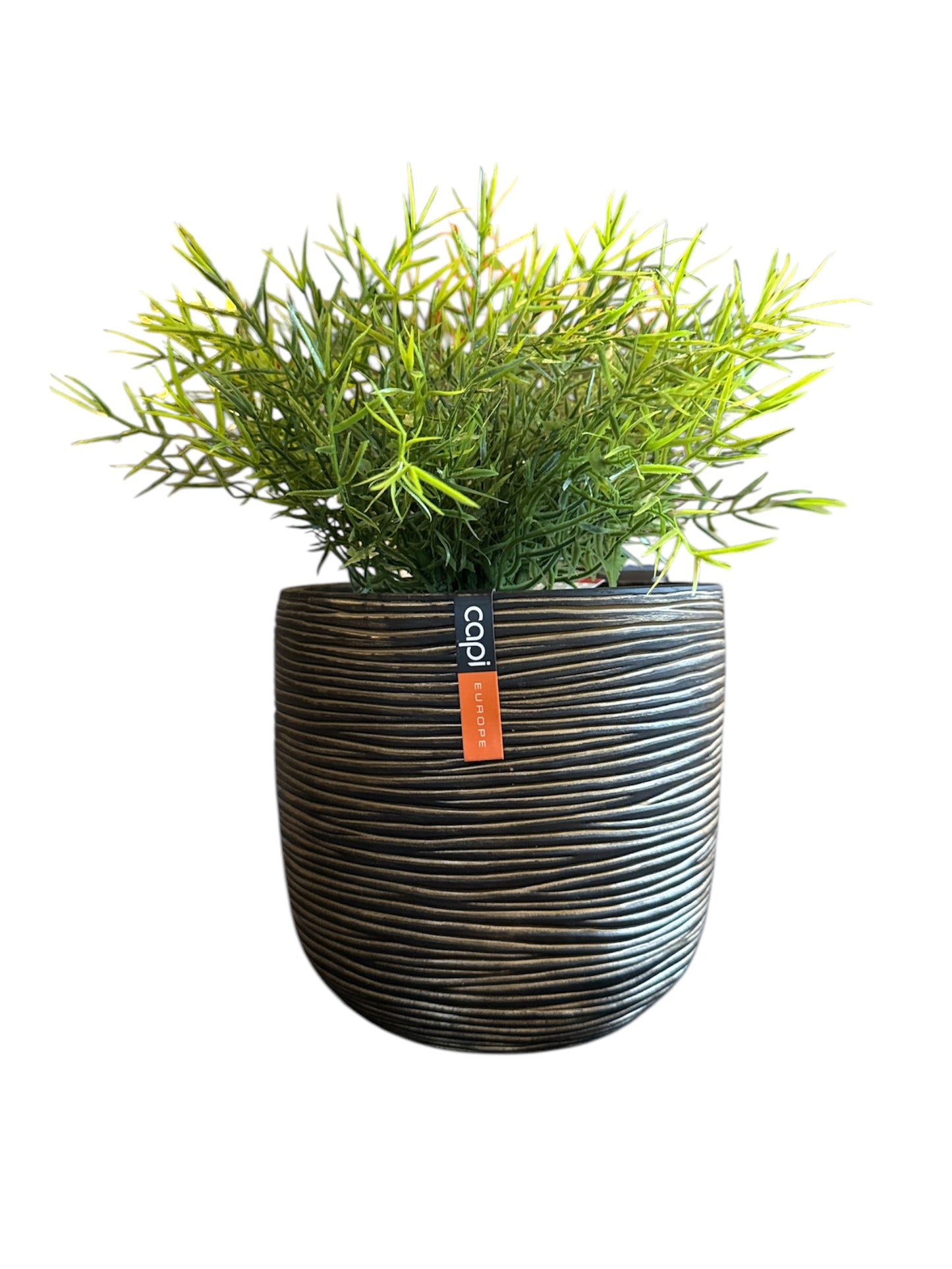 Pot bol rib M zwart goud | Capi Europe