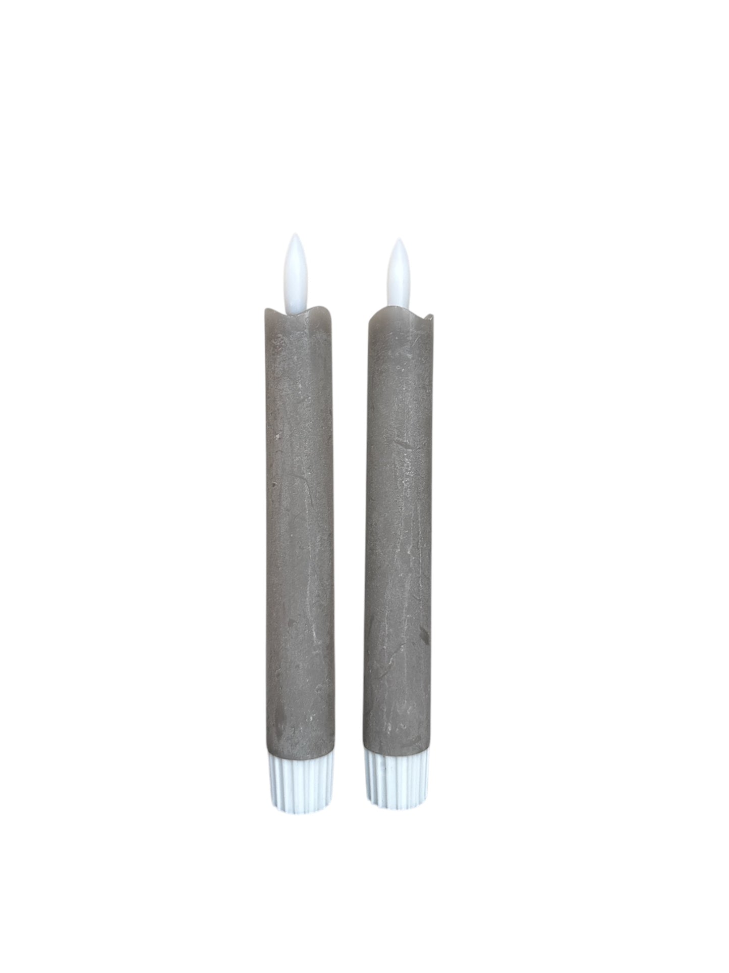 Led kaarsen 2 st. grijs | 18 cm