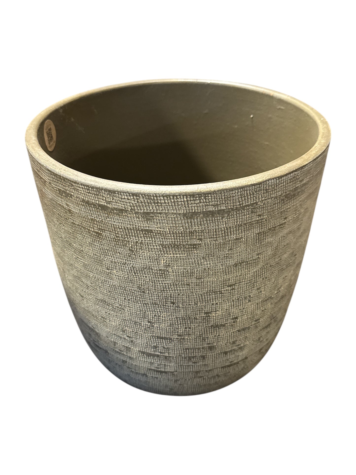 Pot Magna relief jute ant brown