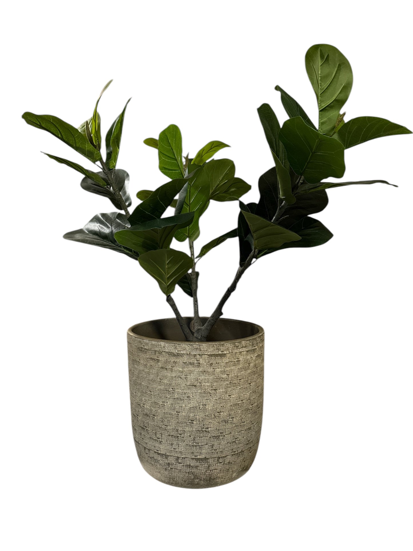 Pot Magna relief jute ant brown