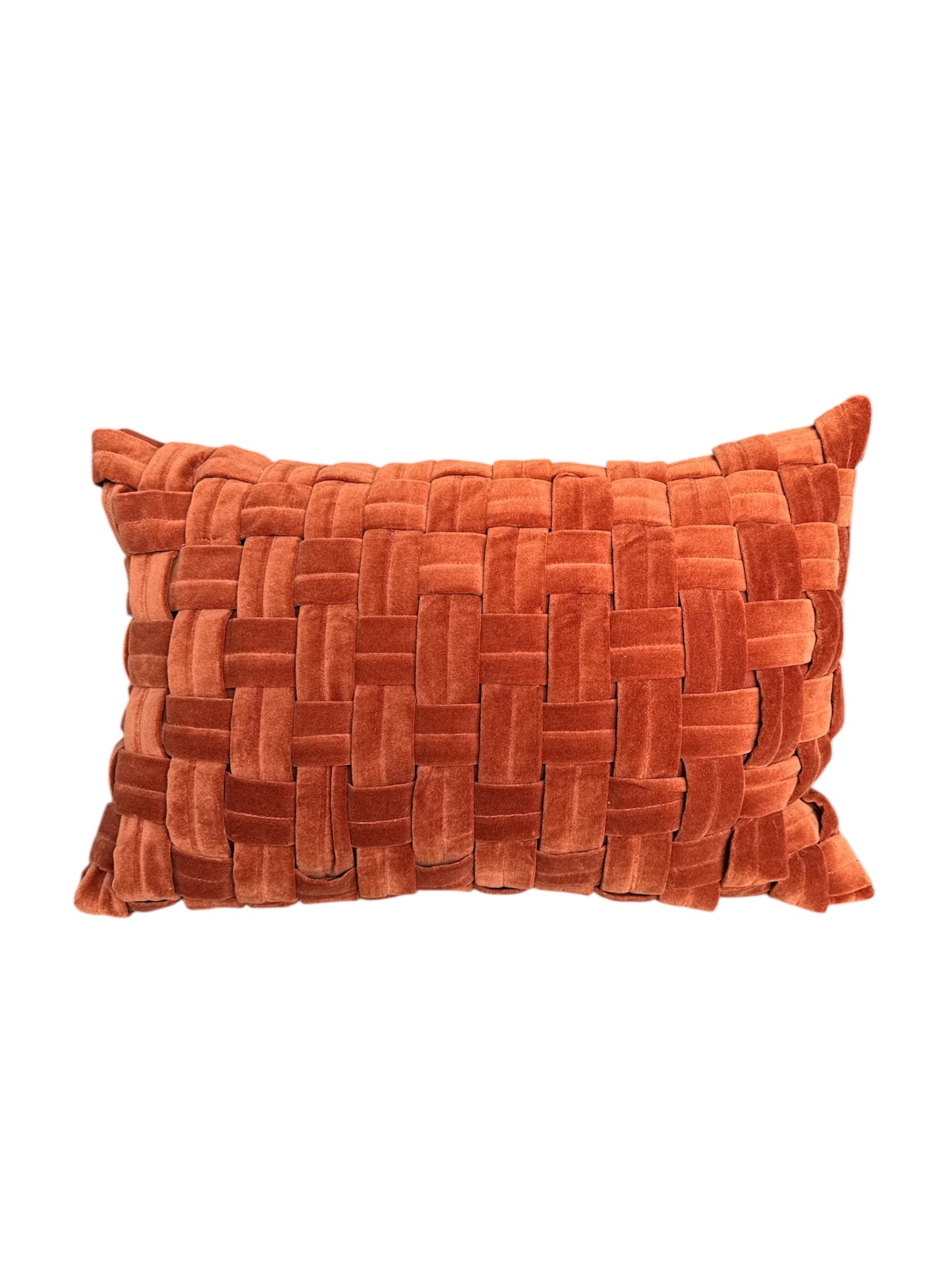 Kussen velvet square cognac