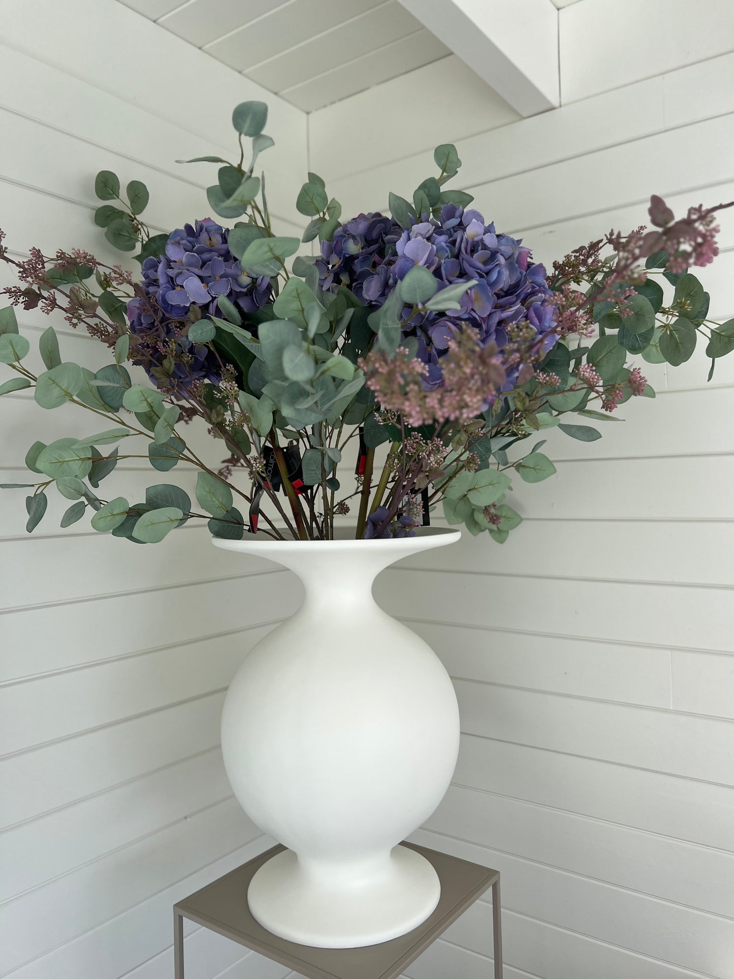 Gemengd bouquet zijden bloemen. 'zonder vaas'