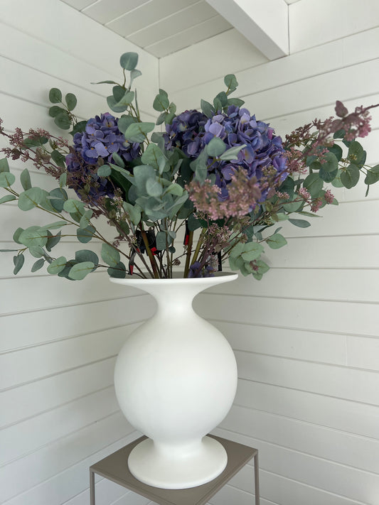 Gemengd bouquet zijden bloemen. 'zonder vaas'