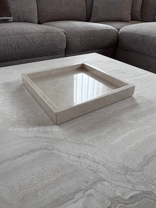 Dienblad marmer beige,30cmx30cm