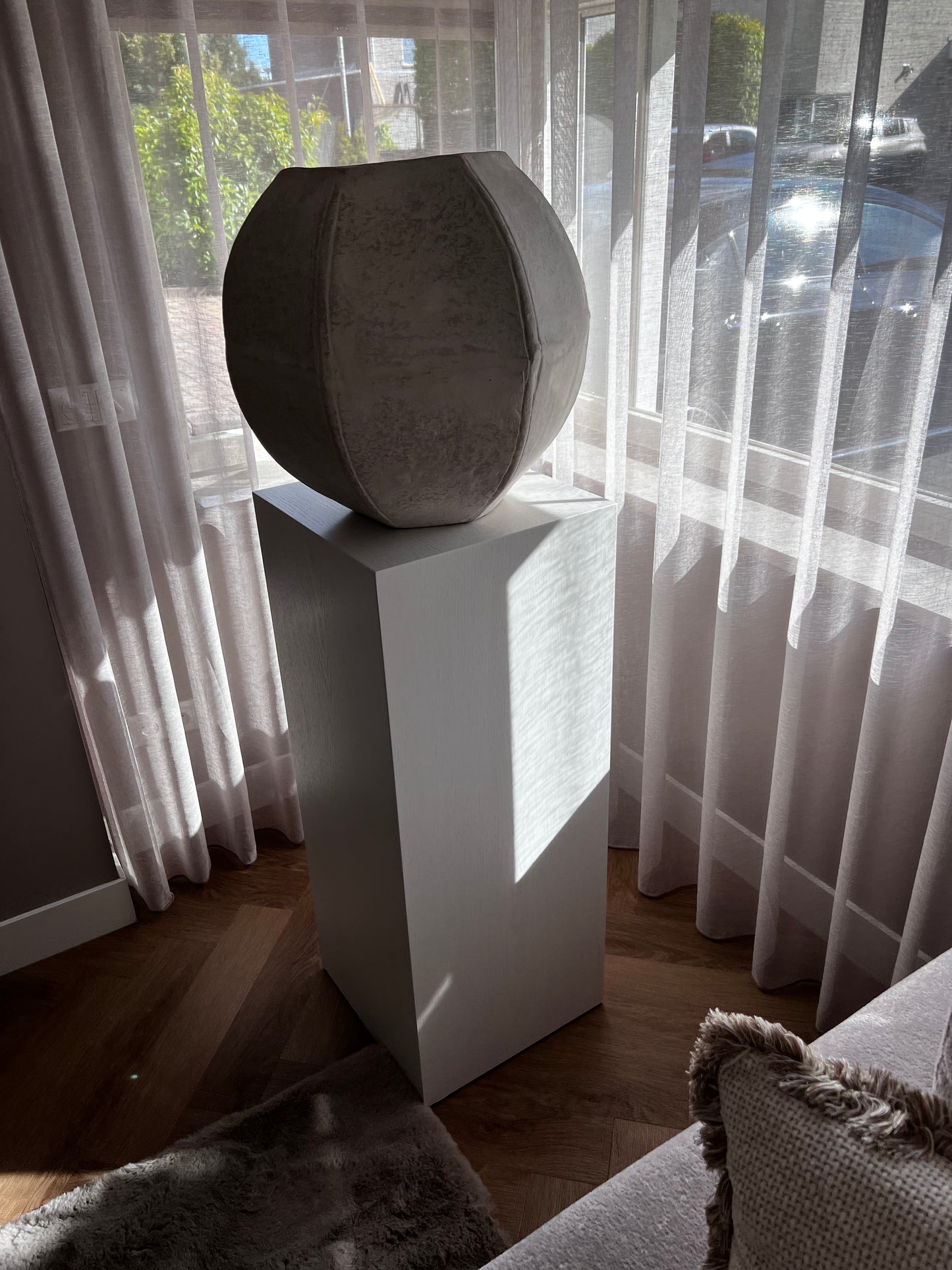 Pot deco stone white