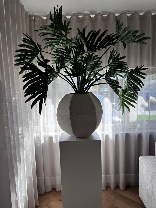 Pot deco stone white