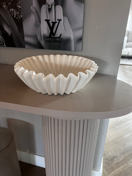 Pleated bowl white housevitamin afm30x30cm