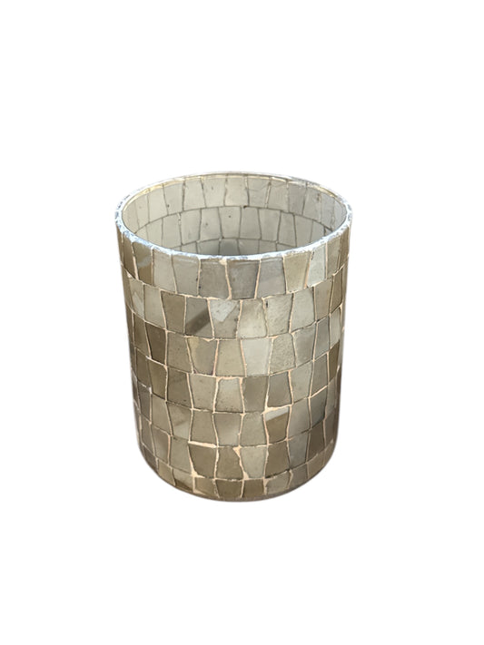 Theelichthouder mosaic glas